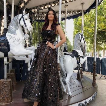 Mother-daughter duo Aishwarya Rai Bachchan and Aaradhya are in Paris, but the beauty queen is not the one stealing hearts! Going by Aishwarya's latest Instagram posts, Aaradhya seems to have surpassed her mother when it comes to posing for shutterbugs. First, the actor posted a photo of herself, posing in front of a carousel. The diva was dressed in an off shoulder gown, cinched at the waist. Another post followed and this time it was none other than Aaradhya. She seemed to mimic her mother's pose in the candid shot. Dressed in an embellished black peplum top with a white tulle skirt, she looked adorable as she stood in front of the same carousel as her mother. Aaradhya often accompanies her mother at events both internationally as well as those back home.