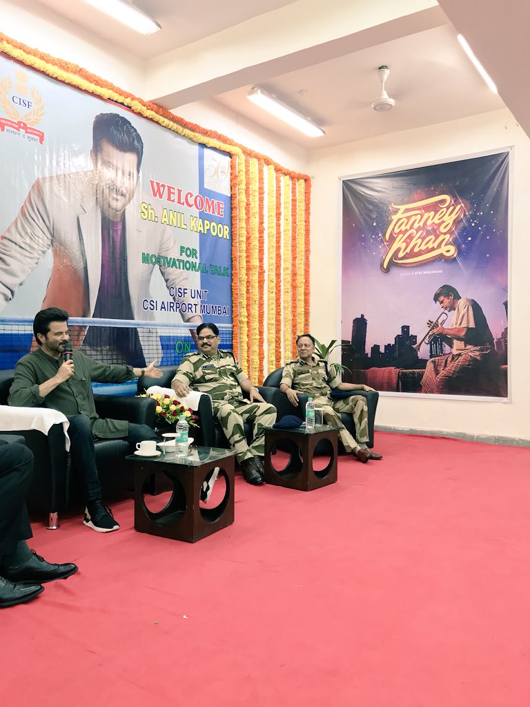 Veteran actor Anil Kapoor celebrated 50 years of Central Industrial Security Force (CISF) for their unwavering dedication to protect people in India. Anil on Sunday took to Twitter, sharing a few photographs of himself with CISF personnel. "Today, we celebrate the golden year of CISF Mumbai as it completes 50 years of unwavering dedication to protect us. Our jawans and their families sacrifice so much to keep us safe. What makes me even more proud is that 60 per cent of the 600 jawans present today are female," Anil captioned the image. Anil Kapoor,Central Industrial Security Force,Veteran actor Anil Kapoor,Anil Kapoor 50 yrs celebration,Anil Kapoor 50 yrs celebration pics,Anil Kapoor 50 yrs celebration images,Anil Kapoor 50 yrs celebration stills,Anil Kapoor 50 yrs celebration pictures