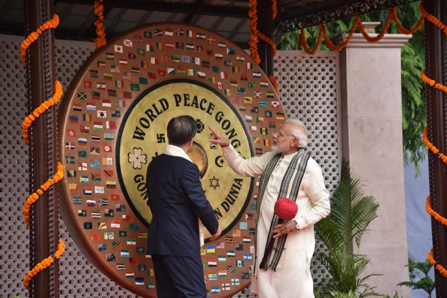 The two leaders will also address the India-South Korea CEOs Roundtable. Narendra Modi,PM Narendra Modi,South Korean President Moon Jae-in,Moon Jae-in,Moon Jae-in visits Gandhi Smriti,Gandhi Smriti,Mahatma Gandhi