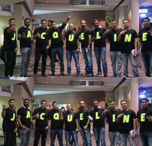 Jacqueline Fernandez who was on a month-long travel spree for Dabangg Tour witnessed a crazy fan frenzy at the Toronto Airport. On the last day of the tour, Jacqueline came across a group of men wearing T-Shirt letters of her name and cheering for the actress at the Toronto Airport in Canada. These fans were seen hooting and cheering for the actress. Earlier, The Race 3 actress received a warm welcome from her fans at Atlanta airport who had gathered to witness the sight of the beautiful actress. Not just the fans, Jacqueline’s own crew members made a special gesture when they wore T-shirts with the actress with the actress’ photos during the farewell leg of the tour. Jacqueline has stunned everyone with her electrifying performance at Dabangg Tour where the actress danced her out on songs like Oonchi Hai Building, Heeriye, Yaar Na Mile to name a few. Jacqueline Fernandez,actress Jacqueline Fernandez,Dabangg Tour,Dabangg Tour wraps up,Jacqueline Fernandez Dabangg Tour