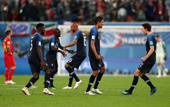 France secured their position into the FIFA World Cup finals after defeating Belgium 1-0 at Saint Petersburg Stadium here on Tuesday. France will now face Croatia or England in the finals. France will play in the World Cup final for the first time since 2006 and all the credit goes Samuel Umtiti, who scored the goal after a second-half header. Goalkeepers Hugo Lloris and Thibaut Courtois both took smart moves to make sure the game remained scoreless till the interval. Right from the beginning of the match, there was an early possession by France while Belgium attacked from the right side. Matuidi took everyone by surprise when he unleashed a thunderbolt of a shot but it straight went into at Courtois hands. FIFA World Cup,FIFA World Cup 2018,France beat Belgium,France trash Belgium,France reach finals,France finals,France beat Belgium 1-0,Belgium,FIFA World Cup finals