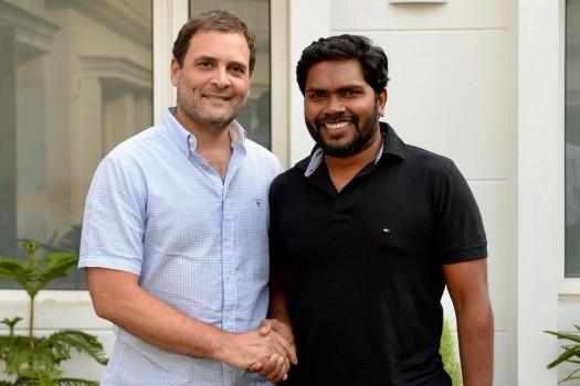 Congress President Rahul Gandhi on Wednesday said he had met Tamil film director Pa. Ranjith and actor Kalaiarasan, and discussed politics, films and society. 