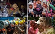 Rescue workers in Thailand have retrieved more boys from among the group of 12 and their soccer coach who have been trapped for more than two weeks in a flooded cave complex, a navy official said on July 9, hours after the rescue mission resumed. Photos from the scene show relieved officials, celebrations from relatives and local schoolchildren, and a number of religious ceremonies.