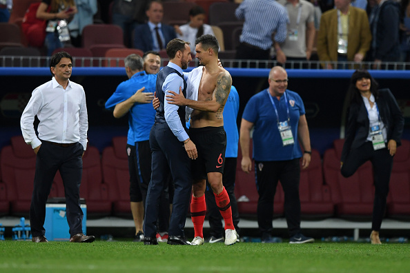Croatia got their deserved equaliser in the 68th minute when right-back Vrsaljko curled in a cross towards the far post where Walker bent his head to clear it away but Perisic employed a high-kick right-footed flick into the left corner of Pickford's net. Croatia enjoyed the momentum and Perisic nearly gave them the lead three minutes later when he grabbed a mispass from John Stones and ran inside the box before employing a left-footed drive which beat Pickford but couldn't avoid the right post. Then Mario Mandzukic was to be blamed for not firing a straight shot at Pickford from close range after Brozovic's dinked through pass set him inside the box in the 83rd minute. England created couple of set-piece opportunities towards late but Croatian defence dealt with them strongly as the match went to extra-time. The first chance in the extra-time fell to England when Stones headed a corner from Tripper from the right but Vrsaljko made a goal-line clearance with a header guarding the right post in the 98th minute. FIFA World Cup 2018,FIFA World Cup,FIFA World Cup Semi Final,Croatia beat England,Croatia trash England,Croatia in Final