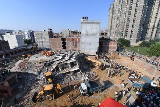 At least three persons have died in a twin-building collapse in Uttar Pradesh's Greater Noida area, police said on Wednesday. The incident in Shahberi village took place late on Tuesday, apparently due to 