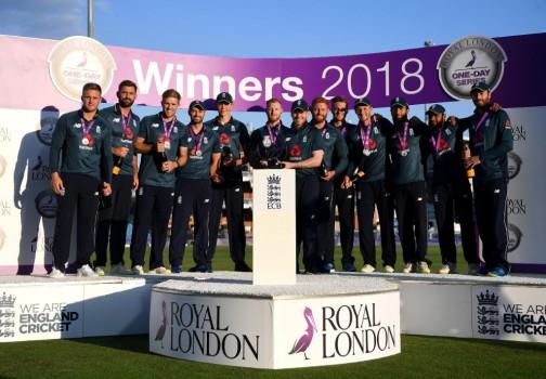 England put up a strong all-round show to thump an underwhelming India by eight wickets in the series-deciding third and final One-day International (ODI) at the Headingley cricket ground here on Tuesday. Leg-spinner Adil Rashid's triple strikes in the middle overs helped England restrict India for a below par 256/8, despite captain Virat Kohli playing a 71-run knock. Then India's bowlers could not respond to brilliant batting from Joe Root (100 not out) and Eoin Morgan (88 not out), who shared an 186-run stand for the third wicket as the hosts cantered to a big win, with 5.3 overs to spare. It was England's second consecutive win as they bounced back strongly after the first ODI loss in Nottingham before they produced a handsome win at the Lord's.