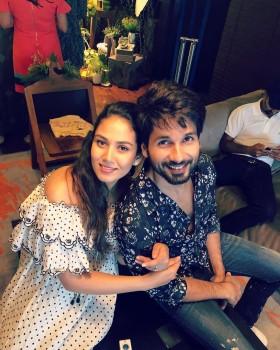 Bollywood star Shahid Kapoor has treated his fans with some special moments from his and wife Mira Rajput Kapoor's second baby shower. The couple, who is all set to become proud parents for the second time, hosted the party on Sunday afternoon. The 'Padmaavat' star today took to social media to share an adorable picture with his loving wife.