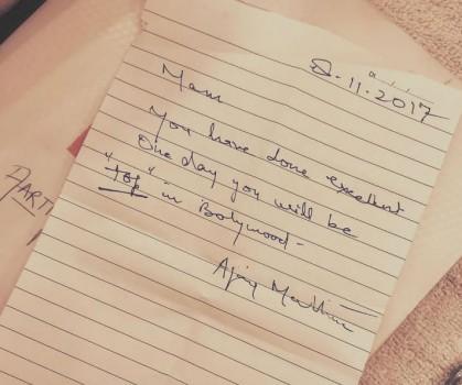 Taapsee Pannu received a heart warming note