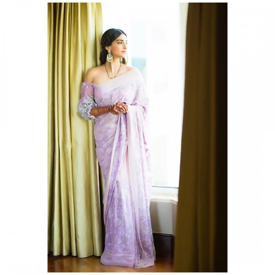 Sonam Kapoor looks gorgeous in a Pink saree Sonam Kapoor and Anand Ahuja,Sonam Kapoor,Anand Ahuja,Sonam Kapoor and Anand Ahuja pics,Sonam Kapoor and Anand Ahuja images,Sonam Kapoor and Anand Ahuja stills,Sonam Kapoor and Anand Ahuja pictures,Sonam Kapoor and Anand Ahuja photos