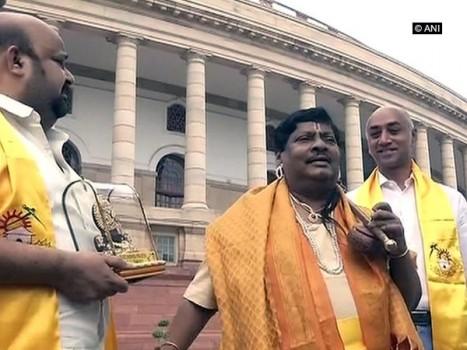 MP Naramalli Sivaprasad dresses up as Annamayya