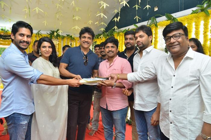 Naga Chaitanya, Samantha and Shiva Nirvana's movie launched by Nagarjuna Nagarjuna,Naga Chaitanya,Samantha Akkineni,Shiva Nirvana,Sahu Garapati,Harish Peddi,Naveen Yerneni,Kona Venkat