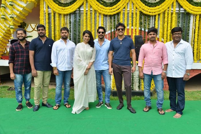 Naga Chaitanya, Samantha and Shiva Nirvana's movie launched by Nagarjuna Nagarjuna,Naga Chaitanya,Samantha Akkineni,Shiva Nirvana,Sahu Garapati,Harish Peddi,Naveen Yerneni,Kona Venkat