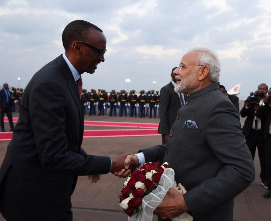 PM Modi arrives in Rwanda on first leg of his three-nation Africa tour PM Narendra Modi,Narendra Modi,Indian prime minister,Modi,Modi arrives in Rwanda,Modi in Rwanda
