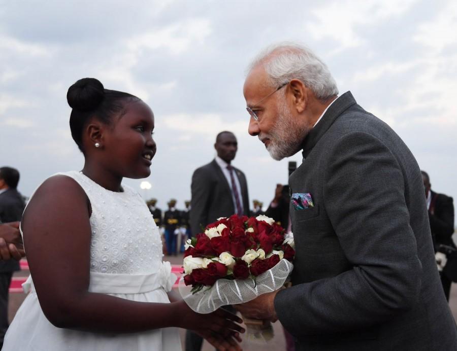 PM Modi arrives at Kigali, Rwanda PM Narendra Modi,Narendra Modi,Indian prime minister,Modi,Modi arrives in Rwanda,Modi in Rwanda