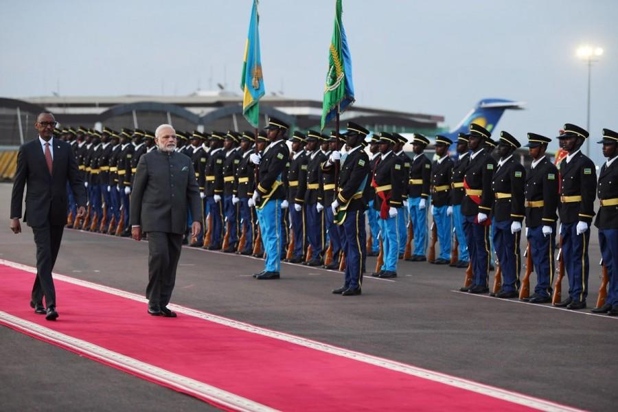 PM Narendra Modi in Africa PM Narendra Modi,Narendra Modi,Indian prime minister,Modi,Modi arrives in Rwanda,Modi in Rwanda