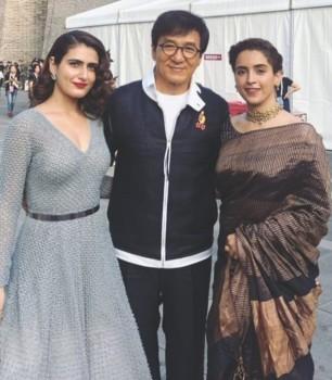 Fatima Sana Shaikh and Sanya Malhotra's fangirl moment Jackie Chan