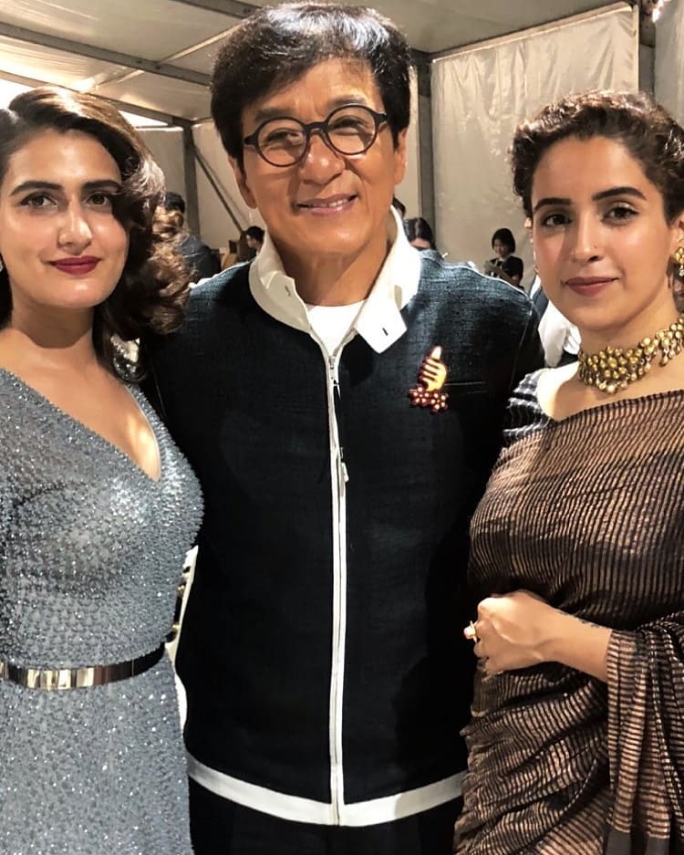 Fatima Sana Shaikh and Sanya Malhotra with Jackie Chan Fatima Sana Shaikh and Sanya Malhotra,Fatima Sana Shaikh,Sanya Malhotra,Jackie Chan,Fatima Sana Shaikh with Jackie Chan,Sanya Malhotra with Jackie Chan,Dangal,Dangal actresses with Jackie Chan
