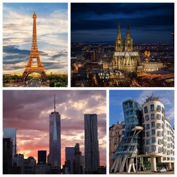 Beautiful buildings with brilliant architecture