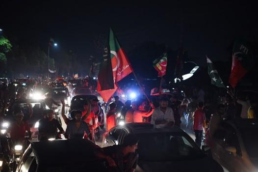 Imran Khan-led PTI supporters sense victory, celebrate on streets