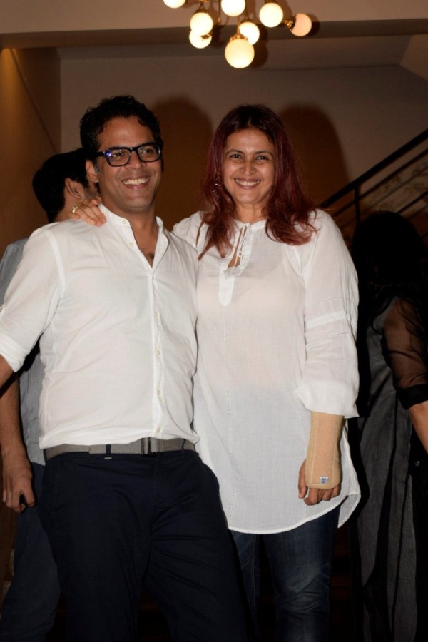 Vikramaditya Motwane and his wife Ishika Mohan Vidya Balan,Saif Ali Khan,Karan Johar,Karwaan pre-release party,Ronnie Screwvala,Karwaan special screening,Karwaan special screening pics,Karwaan special screening images,Karwaan special screening stills,Karwaan special screening pictures,Karwaan special