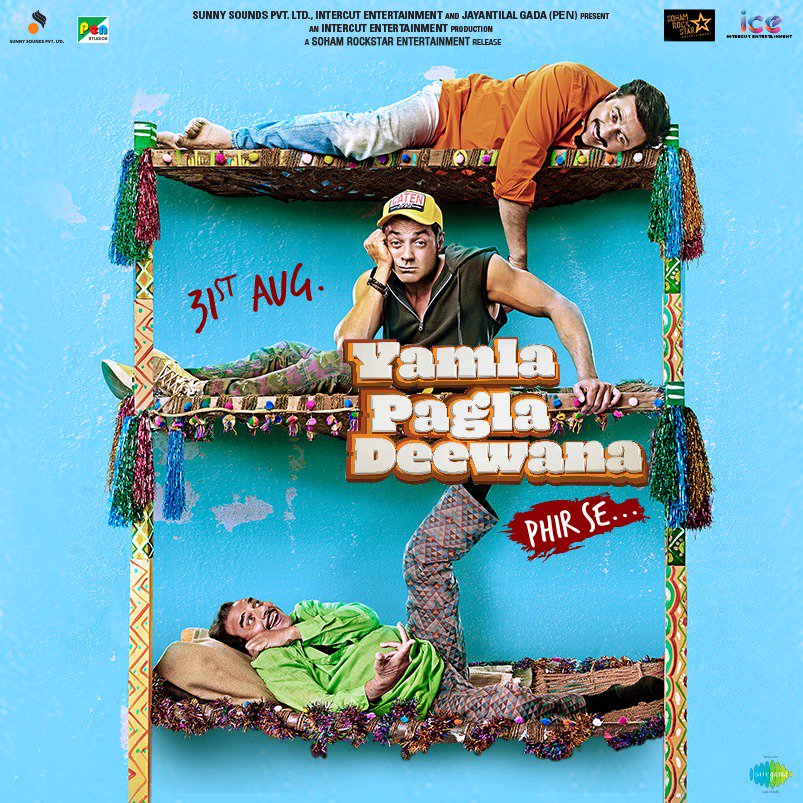 Yamla Pagla Deewana first look poster Yamla Pagla Deewana: Phir se,Yamla Pagla Deewana,Yamla Pagla Deewana poster,Yamla Pagla Deewana movie poster,Sunny Deol