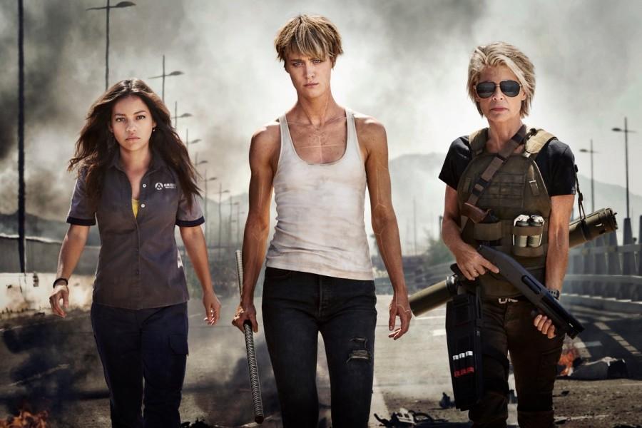 Terminator first look poster is here Terminator first look,Terminator first look poster,Linda Hamilton,Linda Hamilton returns as Sarah Connor,Linda Hamilton as Sarah Connor,Mackenzie Davis,Natalia Reyes