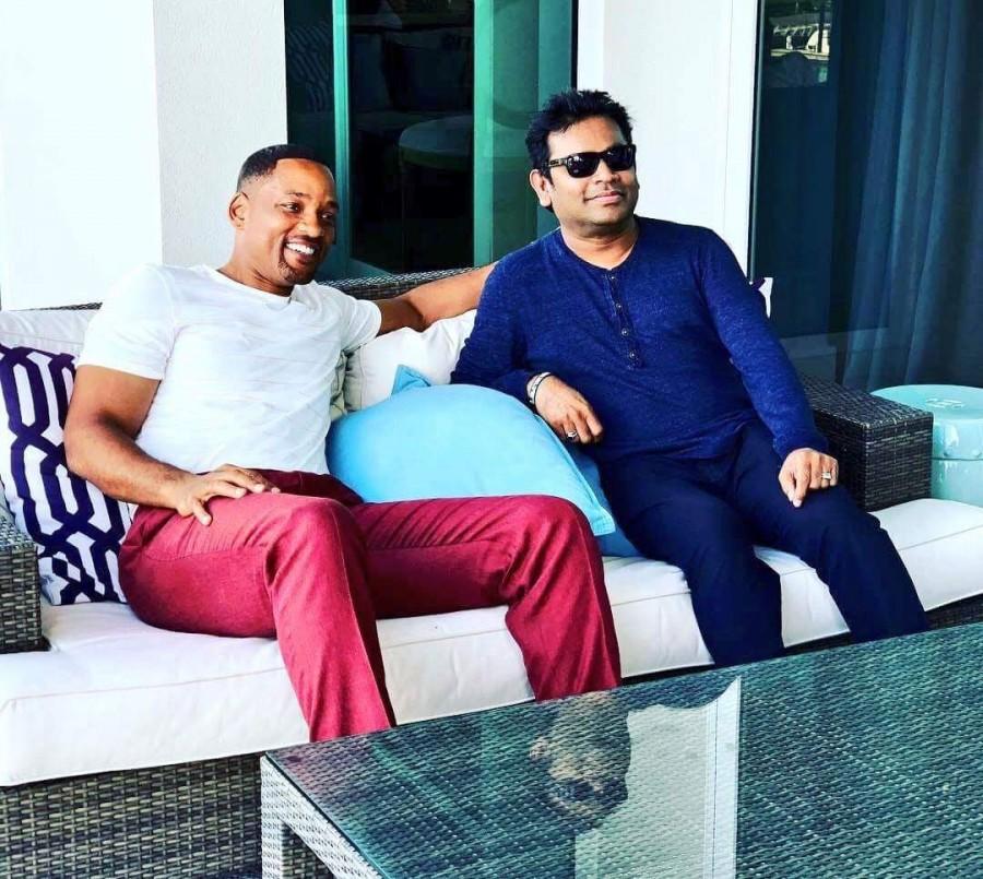 AR Rahman's brainstorming session with Hollywood star Will Smith A.R Rahman,A.R Rahman with Will Smith,Will Smith,A.R Rahman and Will Smith,Bahamas,Oscar Winner A.R Rahman