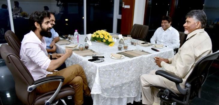 Rana Daggubati meets Andhra Pradesh Chief Minister Chandrababu Naidu.