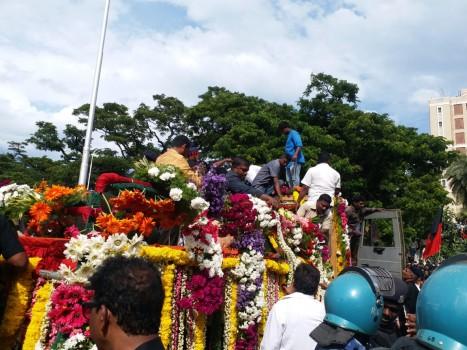 Karunanidhi's final journey begins