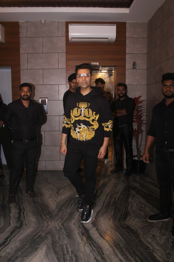 Producer Karan Johar Ishaan Khatter,Janhvi Kapoor,Karan Johar,Khushi Kapoor,Dhadak,Dhadak success party,Dhadak success party pcis,Dhadak success party images,Dhadak success party stills,Dhadak success party pictures,Dhadak success party photos