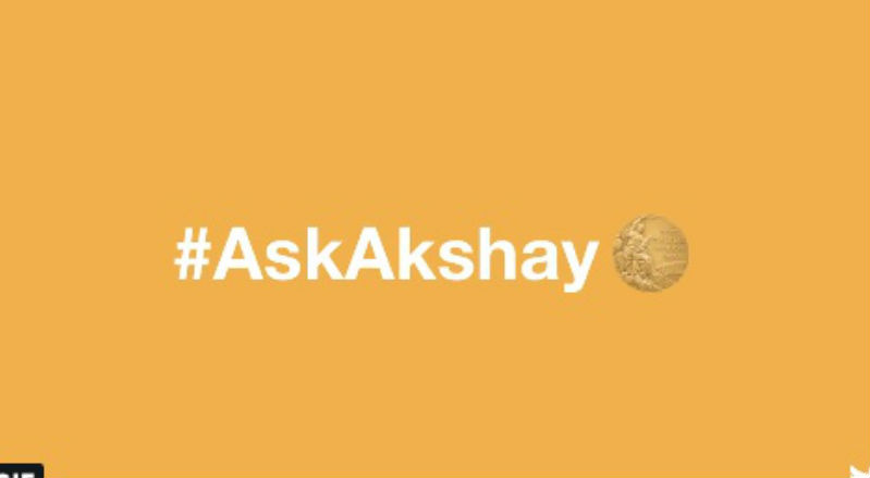 #AskAkshay Akshay Kumar,Akshay Kumar and Mouni Roy in gold,Mouni Roy,Akshay Kumar and Mouni Roy,Gold,Gold movie emoji,Gold movie Twitter emoji,Gold Twitter emoji