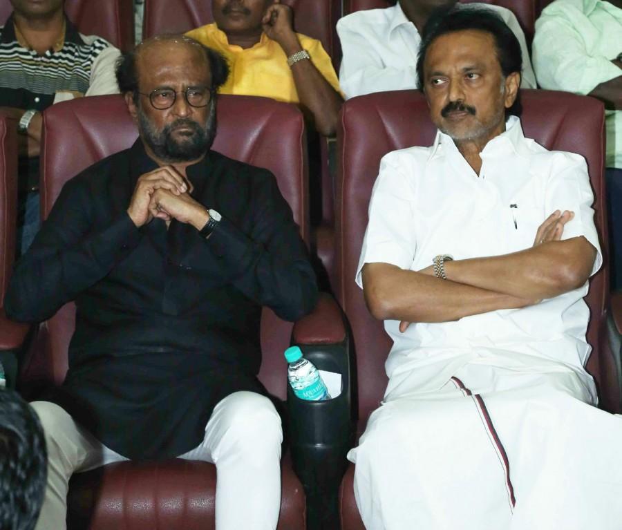 Rajinikanth, MK Stalin MK Stalin,Rajinikanth,Vishal,Karunanidhi prayer meet,Karunanidhi prayer meet pics,Karunanidhi prayer meet images,Karunanidhi prayer meet stills,Karunanidhi prayer meet pictures,Karunanidhi prayer meet photos