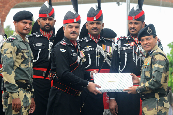 Pakistan Rangers and BSF to exchange sweets at Wagah border Attari-Wagah border,Pakistan's 71st Independence Day,Pakistan Independence Day,Pakistan Independence Day celebration,Pakistan Independence Day celebration pics,Pakistan Independence Day celebration images,Pakistan Independence Day celebration stills