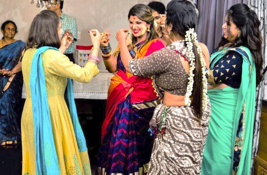 Rambha sets the dance floor on fire Rambha,actress Rambha,Rambha baby bump,Rambha baby,Rambha dances during Seemantham,Rambha Seemantham,Rambha Seemantham pics,Rambha Seemantham images,Rambha Seemantham photos,Rambha Seemantham pictures