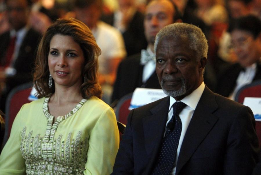 Kofi Annan with Jordanian Princess Haya bint Al-Hussein Kofi Annan,Kofi Annan dead,Kofi Annan passes away at 80,Kofi Annan United Nations,Kofi Annan rare pics,Kofi Annan rare images,Kofi Annan rare stills,Kofi Annan rare pictures,Kofi Annan rare photos