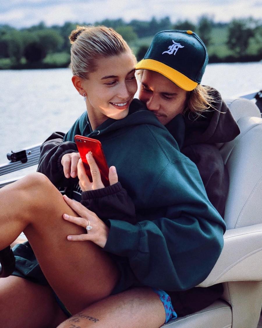 Hailey Baldwin Flaunts Engagement Ring As She Cuddles Up With Fiance 