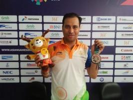 Indian shooter Sanjeev Rajput,Sanjeev Rajput,Sanjeev Rajput wins silver,Asian Games 2018,Asian Games