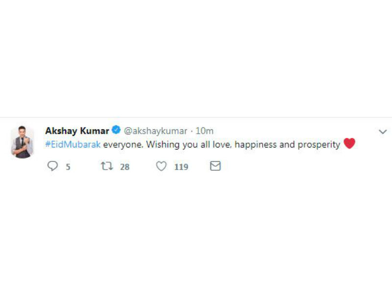 Akshay Kumar Aamir Khan,Akshay Kumar,Anil Kapoor,Diana Penty,Ali Abbas Zafar,Eid Mubarak,celebs wishes Eid Mubarak,Eid Mubarak wishes,Eid Mubarak 2018