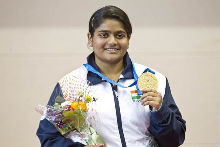 Rahi Sarnobat clinches gold in 25m Pistol event Shooter Rahi Sarnobat,Rahi Sarnobat,Rahi Sarnobat wins gold,Rahi Sarnobat wins Asian Games,Asian Games,Asian Games 2018,25m Pistol event