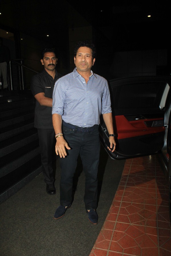 Sachin Tendulkar Sachin Tendulkar,Sachin,Sachin Tendulkar at Gold special screening,Gold special screening,Ritesh Sidhwani,Anjali Tendulkar,Sara Tendulkar