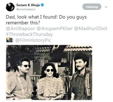 Sonam Kapoor shares throwback picture of Anil Kapoor