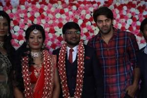 Sivakarthikeyan,Karthi,K Bhagyaraj,Poovai Mani,Poovai Mani wedding reception,Arya