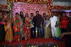 Sivakarthikeyan,Karthi,K Bhagyaraj,Poovai Mani,Poovai Mani wedding reception,Arya