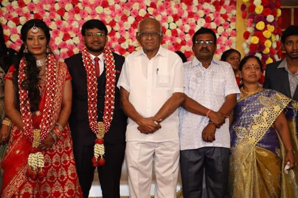SP Muthuraman Sivakarthikeyan,Karthi,K Bhagyaraj,Poovai Mani,Poovai Mani wedding reception,Arya