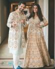 Neha Dhupia debuts baby bump with husband Angad Bedi
