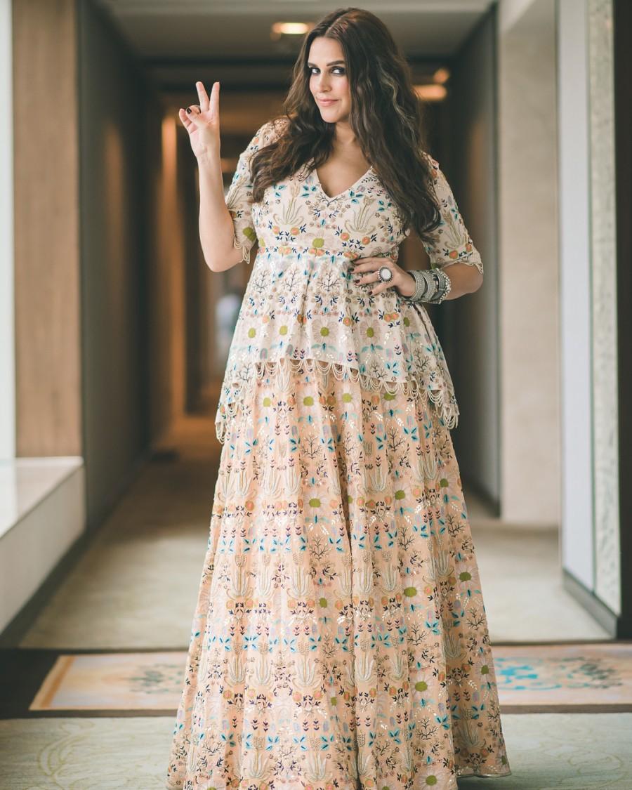 Neha Dhupia flaunts baby bump Neha Dhupia,Neha Dhupia baby bump,Neha Dhupia baby bump pics,Neha Dhupia baby bump images,Angad Bedi,Neha Dhupia and Angad Bedi,Lakme Fashion Week,Lakme Fashion Week 2018