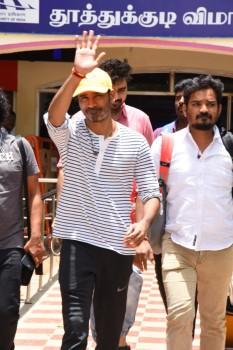 Dhanush at Thoothukudi airport