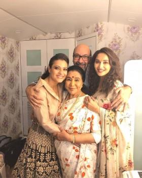 Helicopter Eela star Kajol with Madhuri Dixit and Asha Bhosle