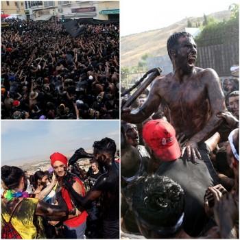 Getting greasy at Cascamorras Festival