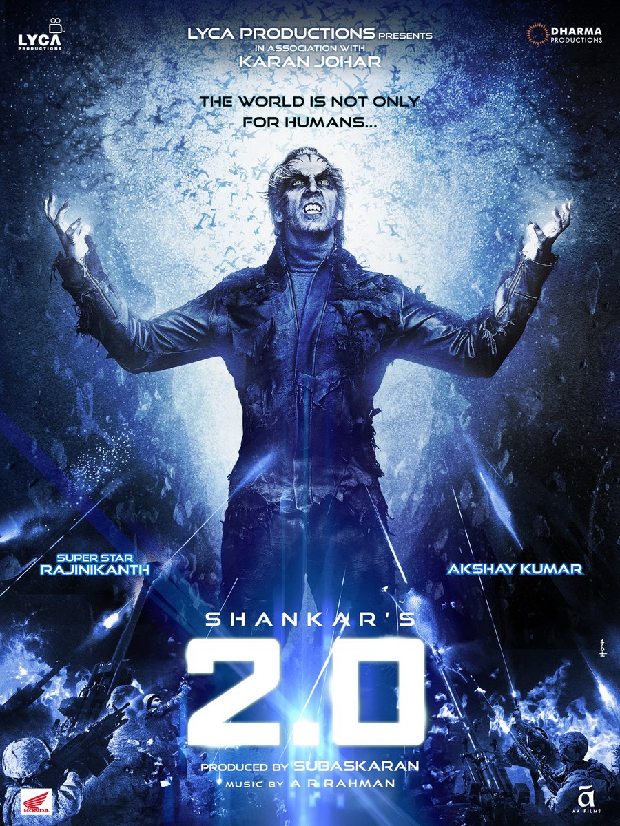 Akshay's fans get birthday treat with new '2.0' poster Akshay Kumar,Akshay Kumar birthday,Akshay Kumar birthday poster,Akshay Kumar birthday 2.0 poster,Akshay Kumar 2.0 poster,2.0 poster,Rajinikanth,Rajinikanth 2.0